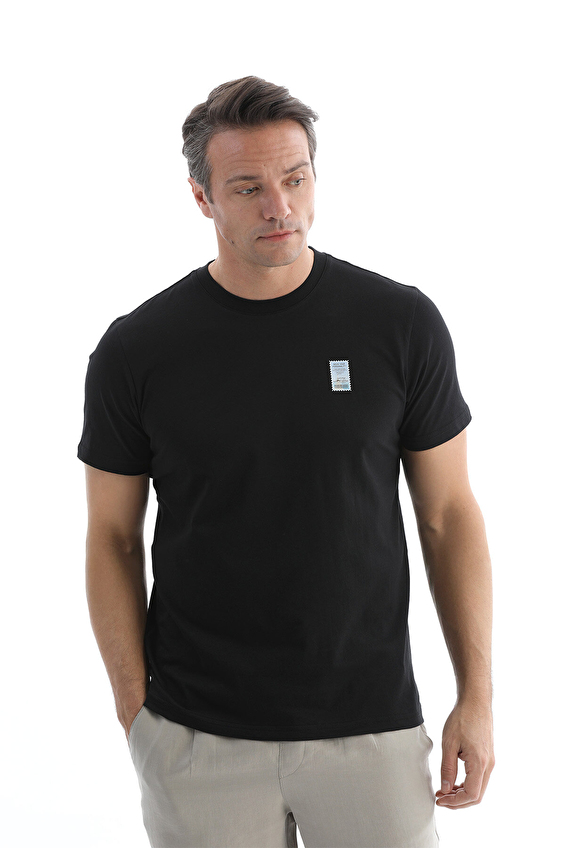 CREW UP Regular Fit O Yaka Süprem Kumaş Erkek Tişört 2617101040 Siyah CREW UP Regular Fit O Yaka Süprem Kumaş Erkek Tişört 2617101040 Siyah