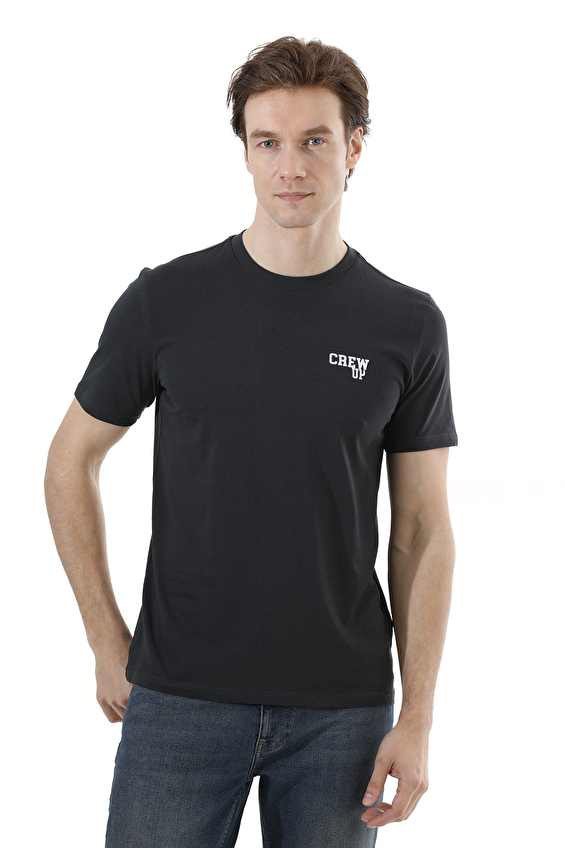 Crew Up Regular Fit O Yaka Süprem Kumaş Erkek Tişört 2617101041 Antrasit Crew Up Regular Fit O Yaka Süprem Kumaş Erkek Tişört 2617101041 Antrasit