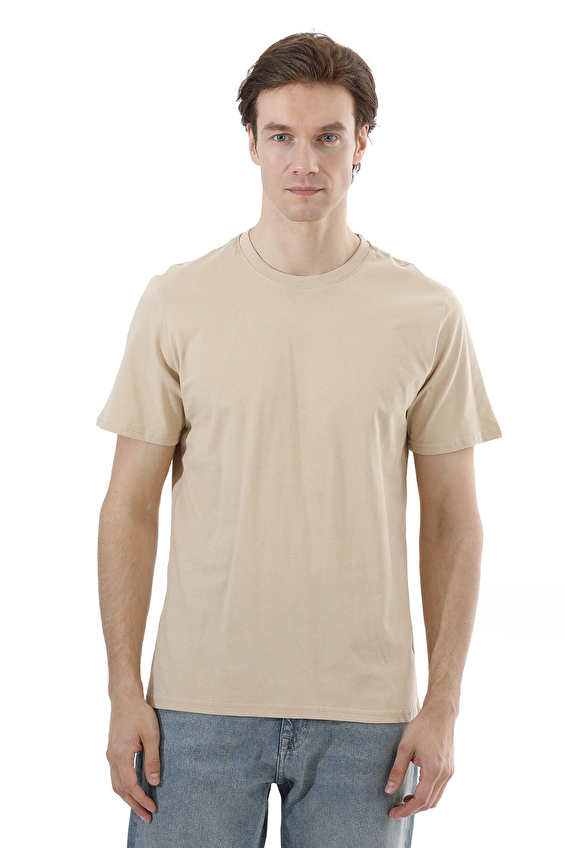 Crew Up Regular Fit O Yaka Süprem Kumaş Erkek Tişört 2617101042 Bej Crew Up Regular Fit O Yaka Süprem Kumaş Erkek Tişört 2617101042 Bej