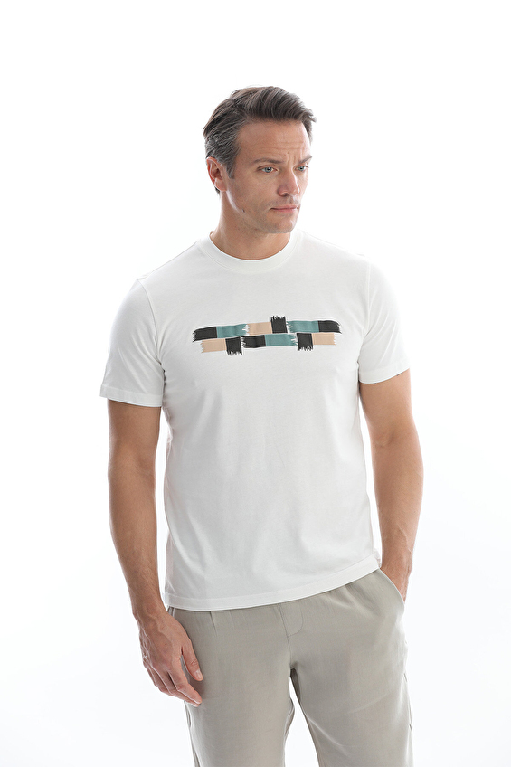 Crew Up Regular Fit O Yaka Süprem Kumaş Erkek Tişört 2617101043 Ekru Crew Up Regular Fit O Yaka Süprem Kumaş Erkek Tişört 2617101043 Ekru