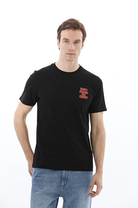 Crew Up Regular Fit O Yaka Süprem Kumaş Erkek Tişört 2617101045 Siyah Crew Up Regular Fit O Yaka Süprem Kumaş Erkek Tişört 2617101045 Siyah