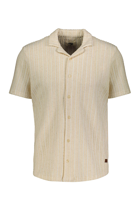 Crew Up Regular Fit Gofre Kumaş Apaj Yaka Erkek Gömlek 2617101070 Bej Crew Up Regular Fit Gofre Kumaş Apaj Yaka Erkek Gömlek 2617101070 Bej
