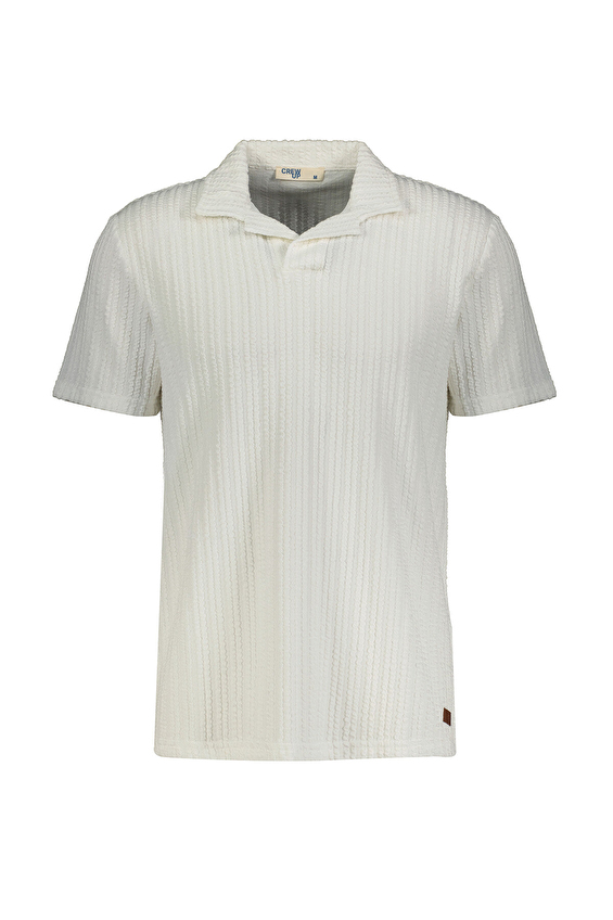 Crew Up Regular Fit Gofre Kumaş Apaj Yaka Erkek Tişört 2617101028 Beyaz Crew Up Regular Fit Gofre Kumaş Apaj Yaka Erkek Tişört 2617101028 Beyaz