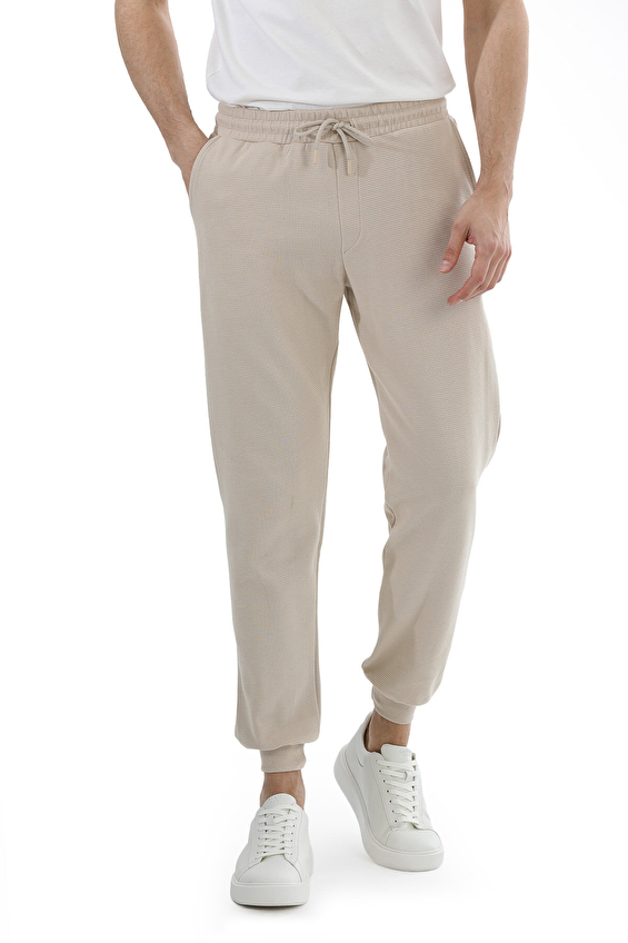 Crew Up Regular Fit İpli Ottoman Kumaş Ribana Paça Erkek Eşofman 2617207010 Bej Crew Up Regular Fit İpli Ottoman Kumaş Ribana Paça Erkek Eşofman 2617207010 Bej