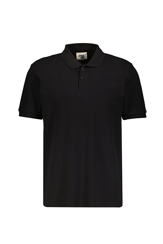 Crew Up Polo Yaka Regular Fit Düğmeli Ottoman Kumaş Erkek Tişört 2617101034 Siyah Crew Up Polo Yaka Regular Fit Düğmeli Ottoman Kumaş Erkek Tişört 2617101034 Siyah
