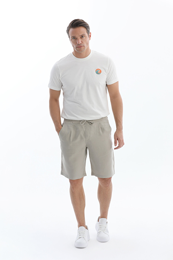 CREW UP Regular Fit İpli Erkek Şort 2617205005 Kum CREW UP Regular Fit İpli Erkek Şort 2617205005 Kum