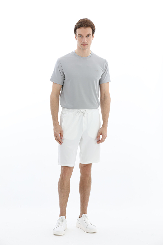 Crew Up Slim Fit İpli Erkek Şort 2617205002 Ekru Crew Up Slim Fit İpli Erkek Şort 2617205002 Ekru