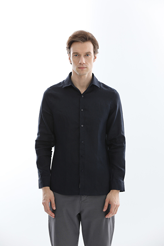 CREW UP Regular Fit Düğmeli Gömlek Yaka Uzun Kol Erkek Gömlek 2617103004 Lacivert CREW UP Regular Fit Düğmeli Gömlek Yaka Uzun Kol Erkek Gömlek 2617103004 Lacivert