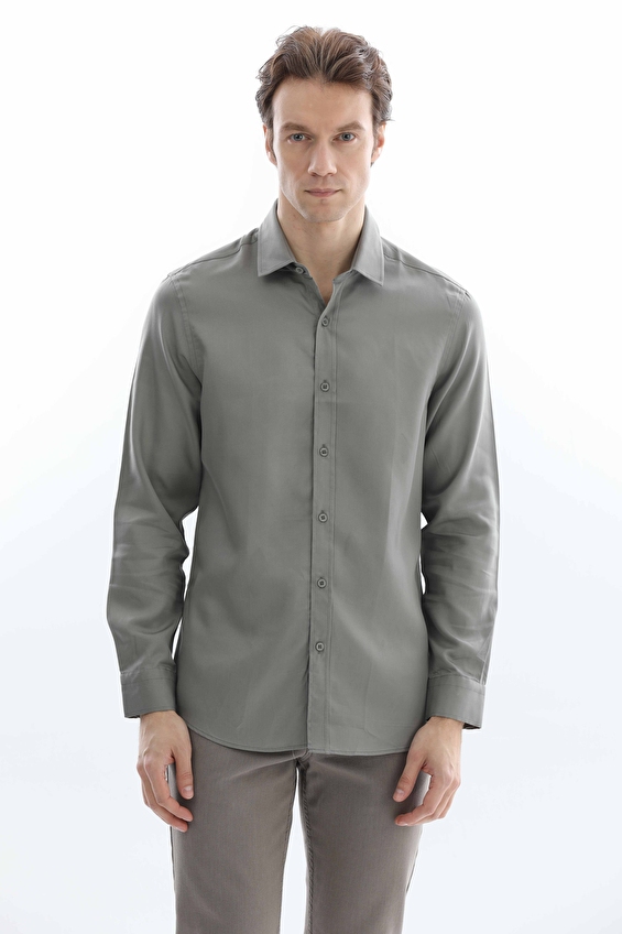 CREW UP Regular Fit Düğmeli Gömlek Yaka Uzun Kol Erkek Gömlek 2617103005 Haki CREW UP Regular Fit Düğmeli Gömlek Yaka Uzun Kol Erkek Gömlek 2617103005 Haki