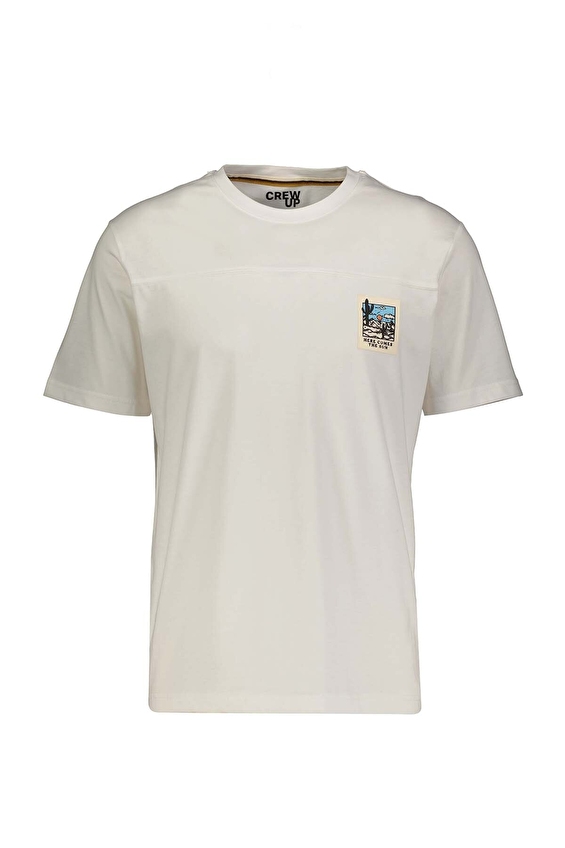 CREW UP Regular Fit Kısa Kol O Yaka Erkek Tişört 2617101050 Ekru CREW UP Regular Fit Kısa Kol O Yaka Erkek Tişört 2617101050 Ekru