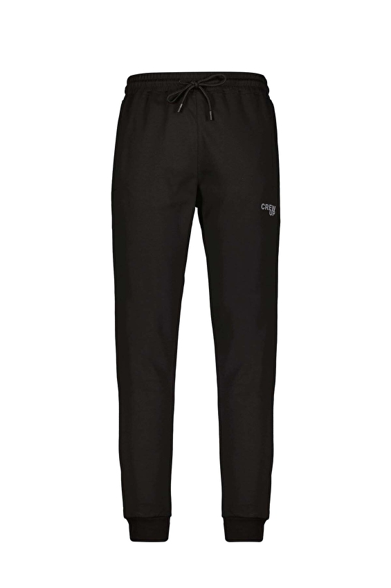 CREW UP Slim Fit İpli Double Face Erkek Eşofman 2617206002 Siyah CREW UP Slim Fit İpli Double Face Erkek Eşofman 2617206002 Siyah