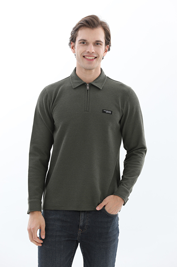 First Company Regular Fit Erkek Sweat 2610101055 Haki First Company Regular Fit Erkek Sweat 2610101055 Haki