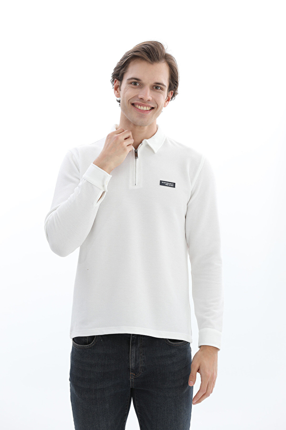 First Company Regular Fit Erkek Sweat 2610101055 Ekru First Company Regular Fit Erkek Sweat 2610101055 Ekru