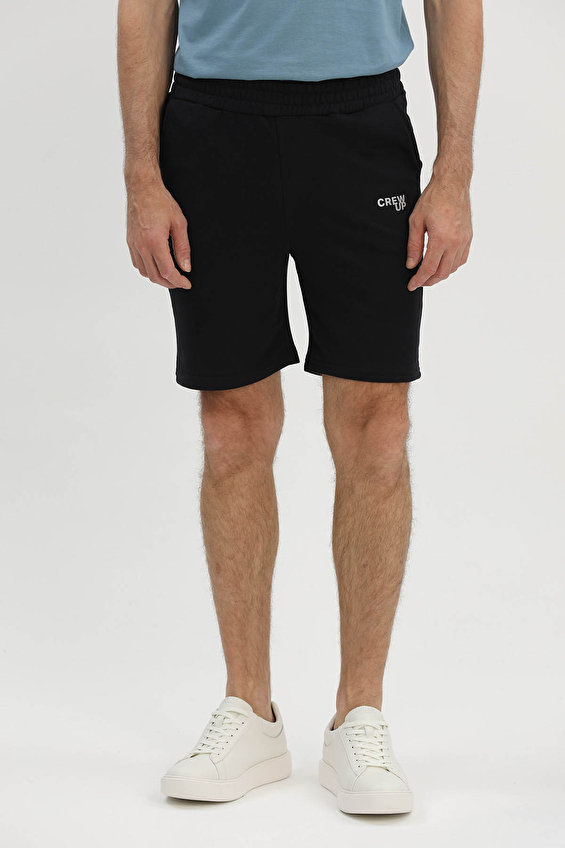 Crew Up Regular Fit İpli Üç İplik Normal Bel Erkek Şort 2617207113 Lacivert Crew Up Regular Fit İpli Üç İplik Normal Bel Erkek Şort 2617207113 Lacivert