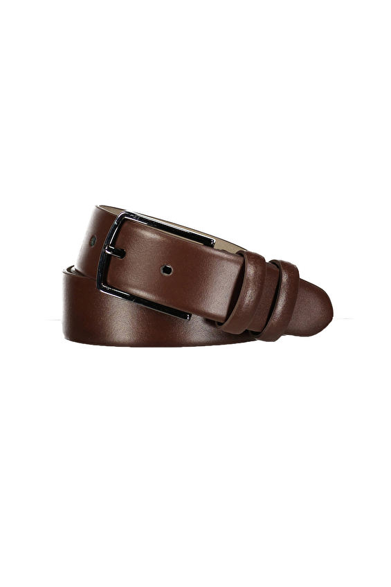 Finesuits Erkek Deri Kemer 24YFS 001 Kahve