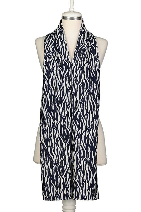 Shefame Kadın Şal ZEBRA Lacivert/beyaz Shefame Kadın Şal ZEBRA Lacivert/beyaz