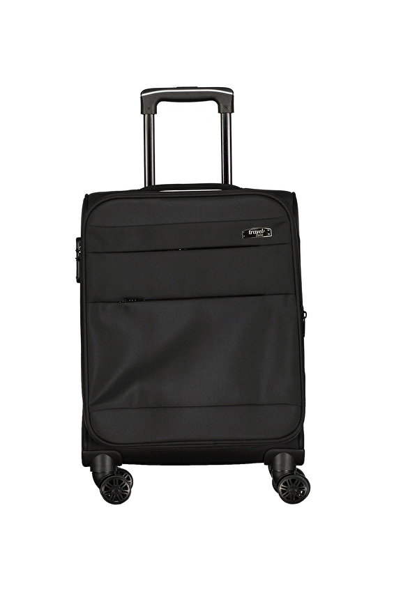 Travel Zone Kumaş Valiz Çift Taraflı Fermuarlı Kapama 24TZ153023KMS 50 CM Siyah Travel Zone Kumaş Valiz Çift Taraflı Fermuarlı Kapama 24TZ153023KMS 50 CM Siyah