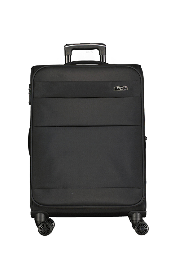 Travel Zone Kumaş Valiz Çift Taraflı Fermuarlı Kapama 24TZ153023KMS 60 CM Siyah Travel Zone Kumaş Valiz Çift Taraflı Fermuarlı Kapama 24TZ153023KMS 60 CM Siyah