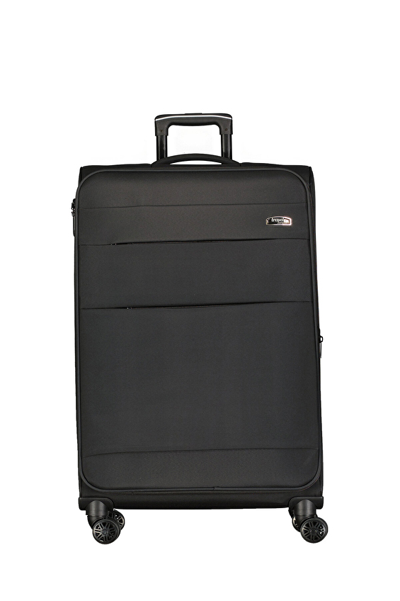 Travel Zone Kumaş Valiz Çift Taraflı Fermuarlı Kapama 24TZ153023KMS 70 CM Siyah Travel Zone Kumaş Valiz Çift Taraflı Fermuarlı Kapama 24TZ153023KMS 70 CM Siyah