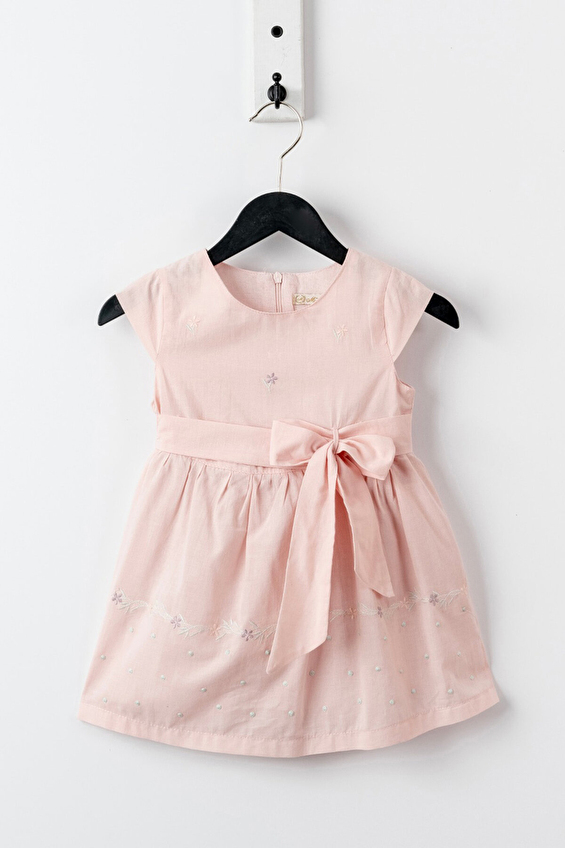 Moonstar Bebek Kız Çocuk Elbise 49104 Pudra