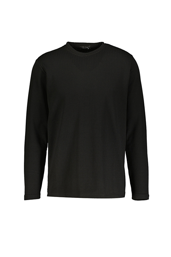 Finesuits Regular Fit O Yaka Erkek Jakarlı Sweatshirt 242209020 LNKOYR Siyah Finesuits Regular Fit O Yaka Erkek Jakarlı Sweatshirt 242209020 LNKOYR Siyah