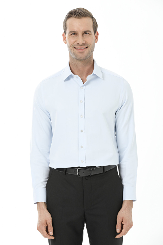 Finesuits Slim Fit Düz Yaka Erkek Basic Gömlek 2422103001 STS Açık mavi Finesuits Slim Fit Düz Yaka Erkek Basic Gömlek 2422103001 STS Açık mavi