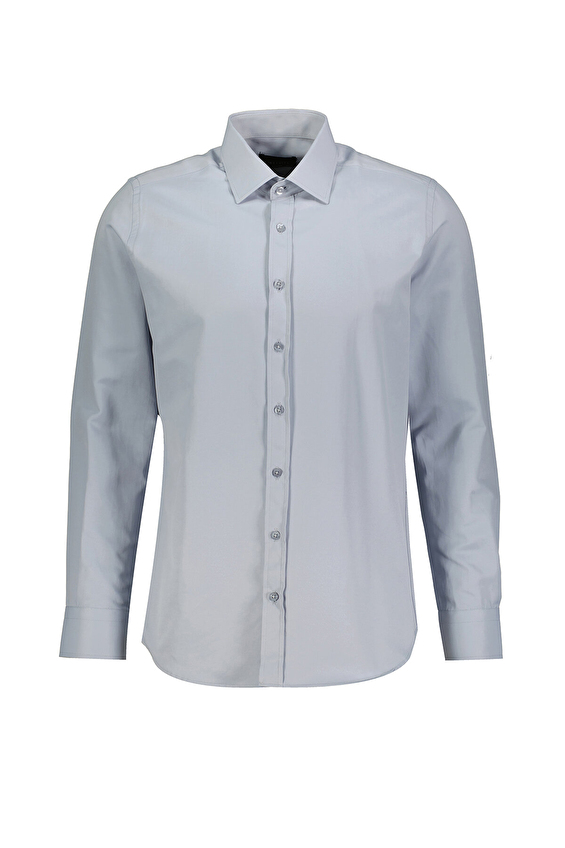 Finesuits Slim Fit Düz Yaka Erkek Basic Gömlek 2422103001 STS Gri Finesuits Slim Fit Düz Yaka Erkek Basic Gömlek 2422103001 STS Gri