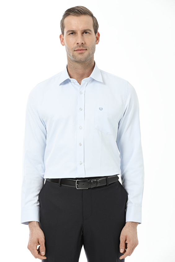 Finesuits Regular Fit Düz Yaka Erkek Basic Gömlek 2422103002 STCR Açık mavi Finesuits Regular Fit Düz Yaka Erkek Basic Gömlek 2422103002 STCR Açık mavi