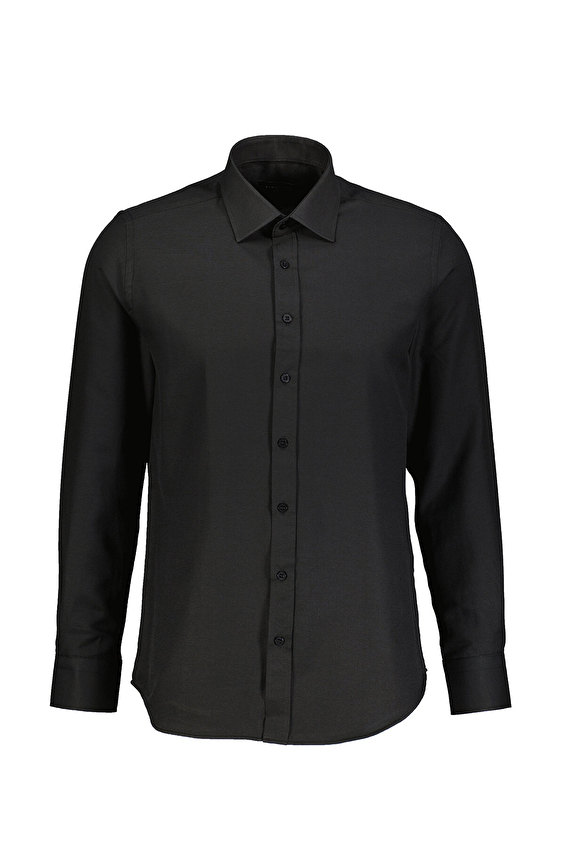 Finesuits Slim Fit Düz Yaka Erkek Oxford Gömlek 2422103012 OXS Siyah Finesuits Slim Fit Düz Yaka Erkek Oxford Gömlek 2422103012 OXS Siyah
