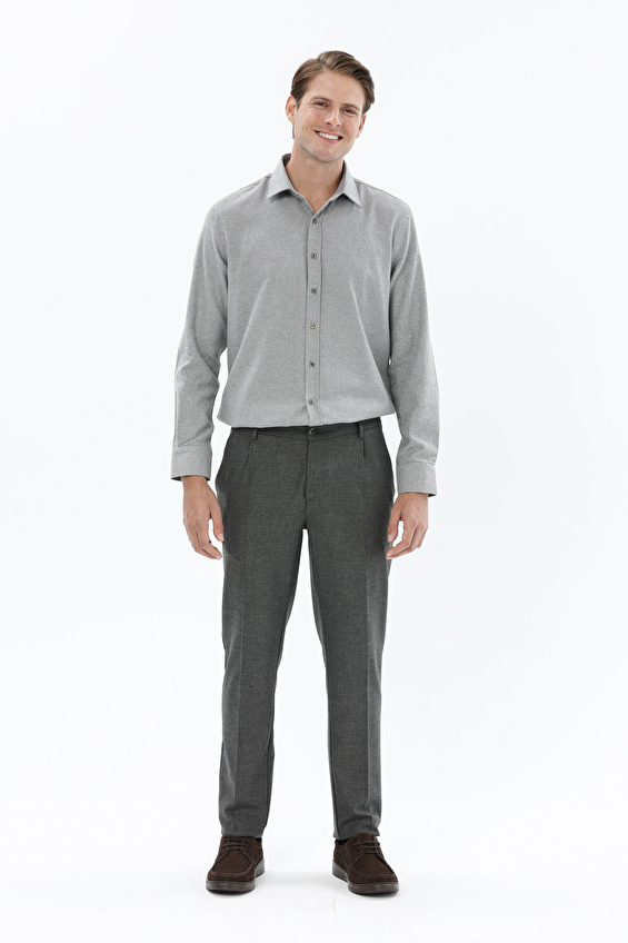 Finesuits Beli Lastikli Slim Fit Erkek Desenli Klasik Pantolon 2422105005 PVYCS Gri Finesuits Beli Lastikli Slim Fit Erkek Desenli Klasik Pantolon 2422105005 PVYCS Gri