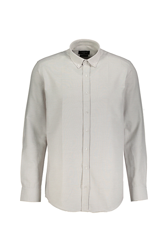 Finesuits Regular Fit Düğmeli Yaka Erkek Armürlü Gömlek 2422103053 ARMDR Bej Finesuits Regular Fit Düğmeli Yaka Erkek Armürlü Gömlek 2422103053 ARMDR Bej