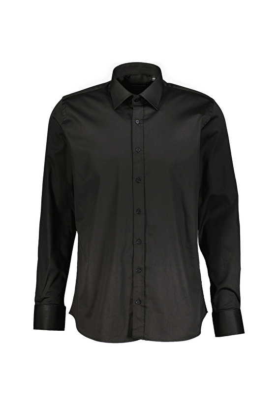 Finesuits Regular Fit Düz Yaka Erkek Basic Pamuk Saten 2422103003 B PSTR Siyah Finesuits Regular Fit Düz Yaka Erkek Basic Pamuk Saten 2422103003 B PSTR Siyah