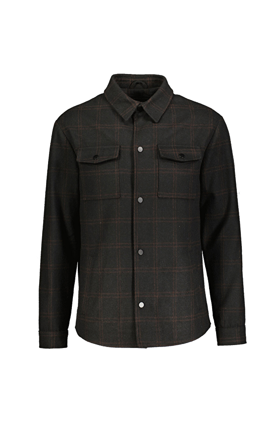 Finesuits Polo Yaka Regular Fit Erkek Kaşe Mont 2422205001 KSMNTPY Siyah Finesuits Polo Yaka Regular Fit Erkek Kaşe Mont 2422205001 KSMNTPY Siyah