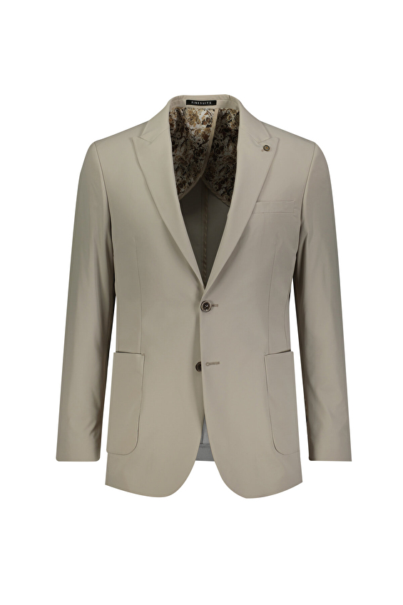 Finesuits Modern Fit Sivri Yaka 6 Drop Erkek Mix&Match Ceket 2512102011 CKT MXTNCY6M Vizon Finesuits Modern Fit Sivri Yaka 6 Drop Erkek Mix&Match Ceket 2512102011 CKT MXTNCY6M Vizon