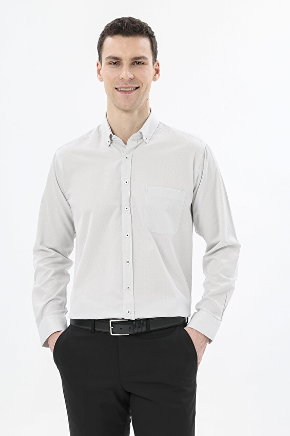 Finesuits Regular Fit Uzun Kol Düğmeli Yaka Erkek Desenli Gömlek 2512103112 DSDYR Siyah Finesuits Regular Fit Uzun Kol Düğmeli Yaka Erkek Desenli Gömlek 2512103112 DSDYR Siyah