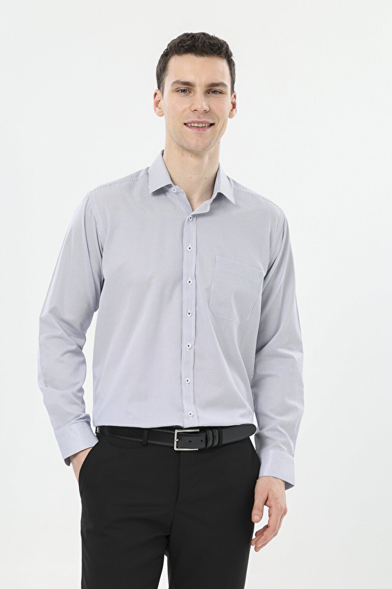 Finesuits Regular Fit Uzun Kol Düz Yaka Erkek Desenli Gömlek 2512103113 DSR Lacivert Finesuits Regular Fit Uzun Kol Düz Yaka Erkek Desenli Gömlek 2512103113 DSR Lacivert