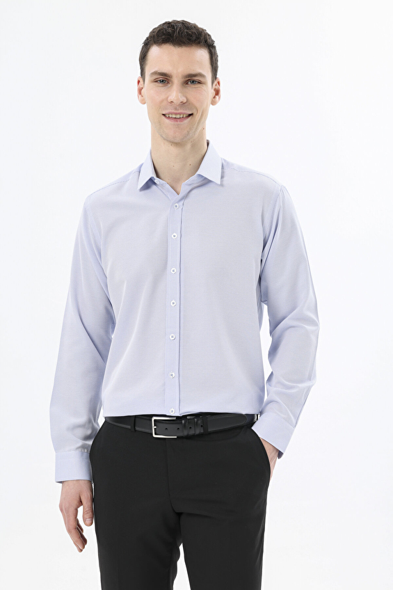 Finesuits Regular Fit Uzun Kol Düz Yaka Erkek Desenli Gömlek 2512103114 DSR Açık lacivert Finesuits Regular Fit Uzun Kol Düz Yaka Erkek Desenli Gömlek 2512103114 DSR Açık lacivert