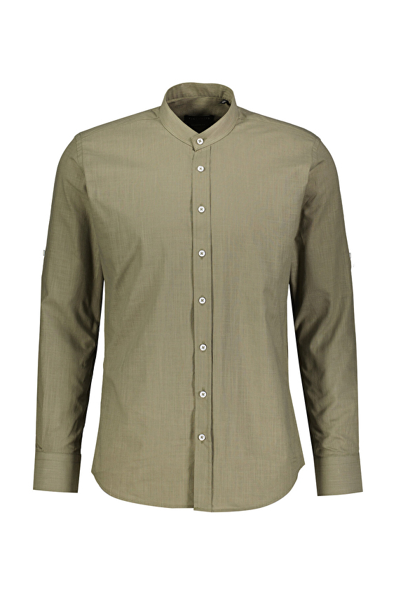 Finesuits Regular Fit Uzun Kol Hakim Yaka Erkek Pamuk Gömlek 2412103011 SKHR Haki Finesuits Regular Fit Uzun Kol Hakim Yaka Erkek Pamuk Gömlek 2412103011 SKHR Haki