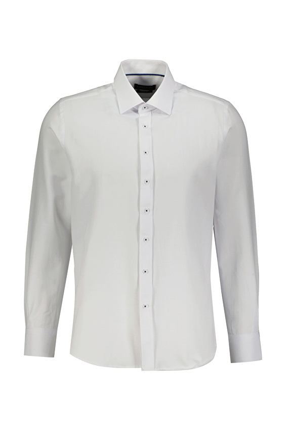 Finesuits Slim Fit Uzun Kol Düğmeli Yaka Erkek Armürlü Gömlek 2412103014 UDS Beyaz Finesuits Slim Fit Uzun Kol Düğmeli Yaka Erkek Armürlü Gömlek 2412103014 UDS Beyaz