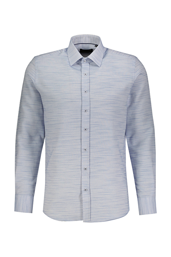 Finesuits Slim Fit Uzun Kol Düz Yaka Erkek Armürlü Gömlek 2412103017 US Mavi Finesuits Slim Fit Uzun Kol Düz Yaka Erkek Armürlü Gömlek 2412103017 US Mavi