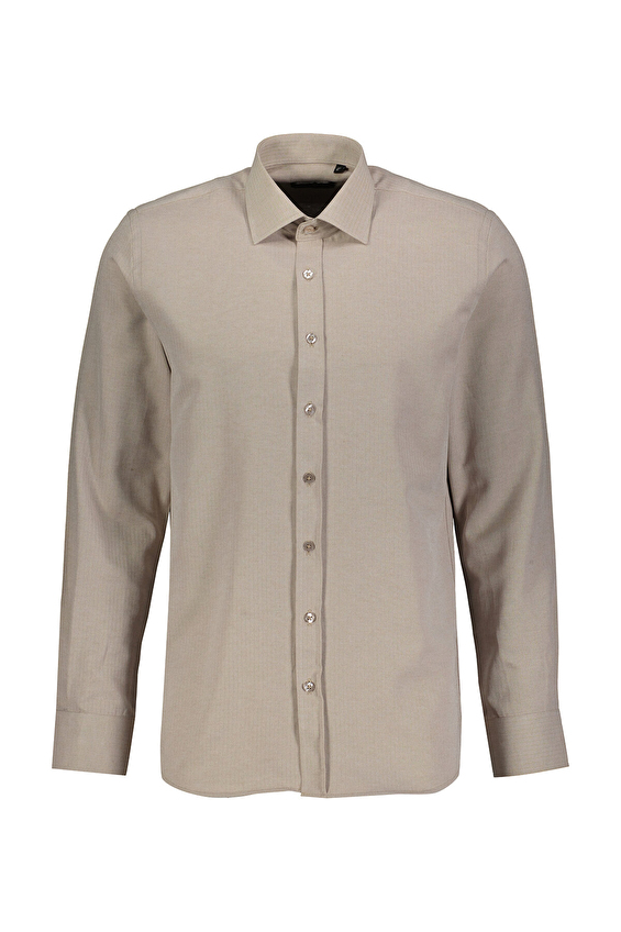 Finesuits Regular Fit Uzun Kol Düz Yaka Erkek Armürlü Gömlek 2412103027 UR Bej Finesuits Regular Fit Uzun Kol Düz Yaka Erkek Armürlü Gömlek 2412103027 UR Bej