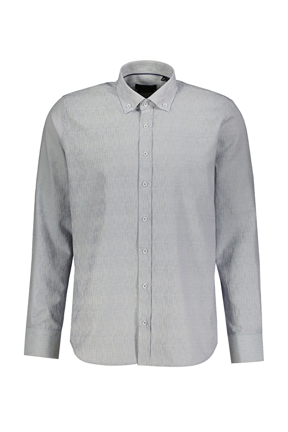 Finesuits Regular Fit Uzun Kol Düğmeli Yaka Erkek Armürlü Gömlek 2412103029 UDR Lacivert Finesuits Regular Fit Uzun Kol Düğmeli Yaka Erkek Armürlü Gömlek 2412103029 UDR Lacivert