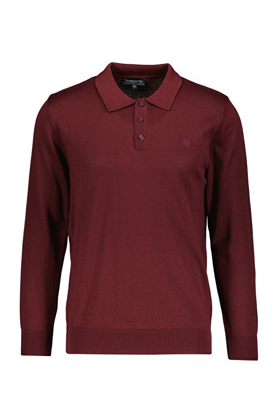 Finesuits Polo Yaka Regular Fit Yün Karışımlı Erkek Düz Yünlü Düz Yünlü Kazak 2522201001 DZPYR Bordo Finesuits Polo Yaka Regular Fit Yün Karışımlı Erkek Düz Yünlü Düz Yünlü Kazak 2522201001 DZPYR Bordo
