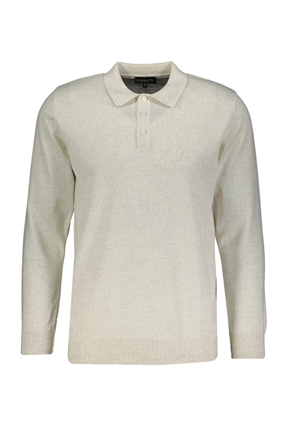 Finesuits Polo Yaka Regular Fit Yün Karışımlı Erkek Düz Yünlü Düz Yünlü Kazak 2522201001 DZPYR Kemik Finesuits Polo Yaka Regular Fit Yün Karışımlı Erkek Düz Yünlü Düz Yünlü Kazak 2522201001 DZPYR Kemik