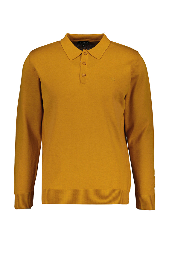 Finesuits Polo Yaka Regular Fit Yün Karışımlı Erkek Düz Yünlü Düz Yünlü Kazak 2522201001 DZPYR Safran Finesuits Polo Yaka Regular Fit Yün Karışımlı Erkek Düz Yünlü Düz Yünlü Kazak 2522201001 DZPYR Safran
