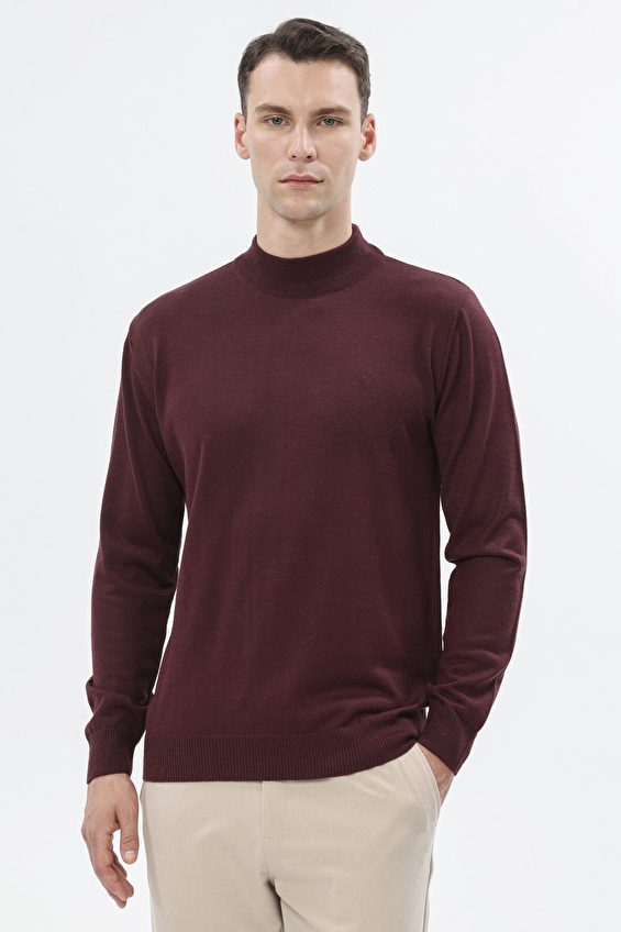 Finesuits Regular Fit Yün Karışımlı Yarım Balıkçı Yaka Erkek Düz Yünlü Düz Yünlü Kazak 2522201002 DZYBR Mürdüm Finesuits Regular Fit Yün Karışımlı Yarım Balıkçı Yaka Erkek Düz Yünlü Düz Yünlü Kazak 2522201002 DZYBR Mürdüm