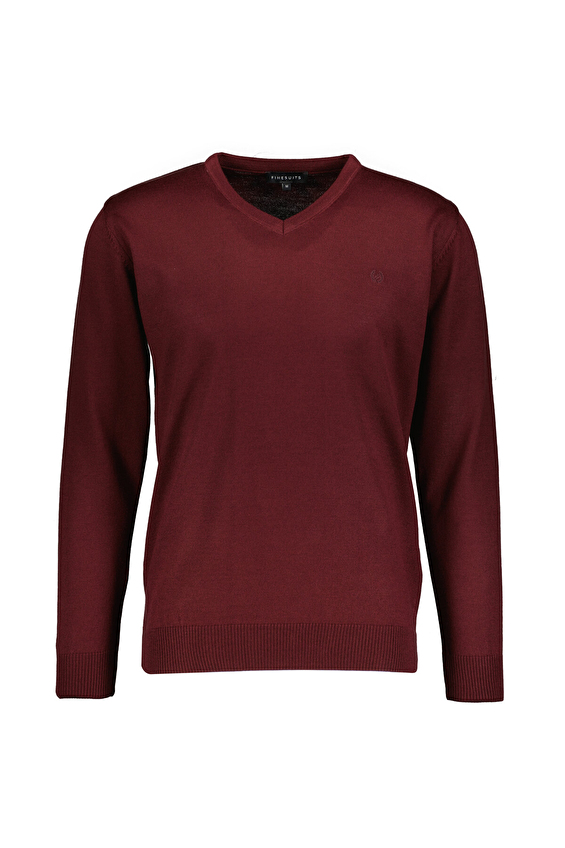 Finesuits Regular Fit V Yaka Yün Karışımlı Erkek Düz Yünlü Düz Yünlü Kazak 2522201004 DZVYR Bordo Finesuits Regular Fit V Yaka Yün Karışımlı Erkek Düz Yünlü Düz Yünlü Kazak 2522201004 DZVYR Bordo