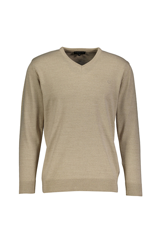 Finesuits Regular Fit V Yaka Yün Karışımlı Erkek Düz Yünlü Düz Yünlü Kazak 2522201004 DZVYR Bej Finesuits Regular Fit V Yaka Yün Karışımlı Erkek Düz Yünlü Düz Yünlü Kazak 2522201004 DZVYR Bej