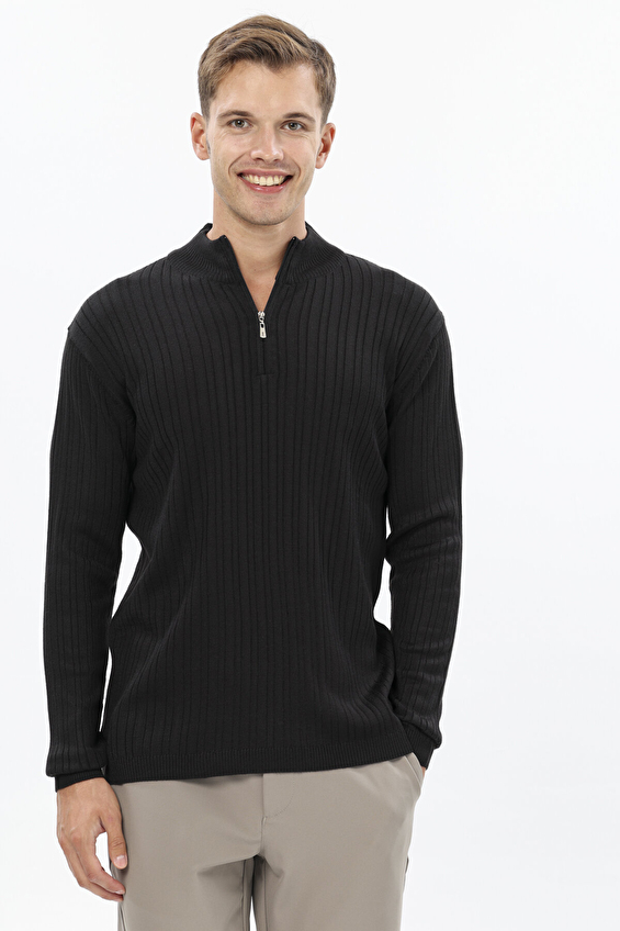 Finesuits Regular Fit Fermuarlı Yarım Balıkçı Yaka Yün Karışımlı Erkek Düz Yünlü Desenli Yünlü Kazak 2522201010 YBFR Siyah Finesuits Regular Fit Fermuarlı Yarım Balıkçı Yaka Yün Karışımlı Erkek Düz Yünlü Desenli Yünlü Kazak 2522201010 YBFR Siyah