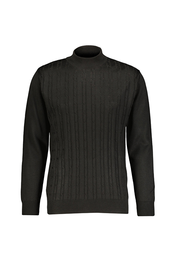 Finesuits Regular Fit Yün Karışımlı Yarım Balıkçı Yaka Erkek Düz Yünlü Desenli Yünlü Kazak 2522201011 YBR Siyah Finesuits Regular Fit Yün Karışımlı Yarım Balıkçı Yaka Erkek Düz Yünlü Desenli Yünlü Kazak 2522201011 YBR Siyah